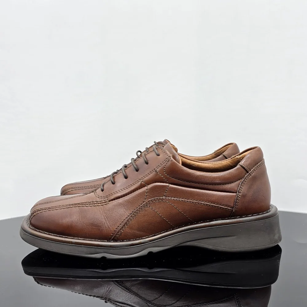 Venturini Brown Leather Oxford Shoes Men’s 7M Made in Italy Classic Comfort